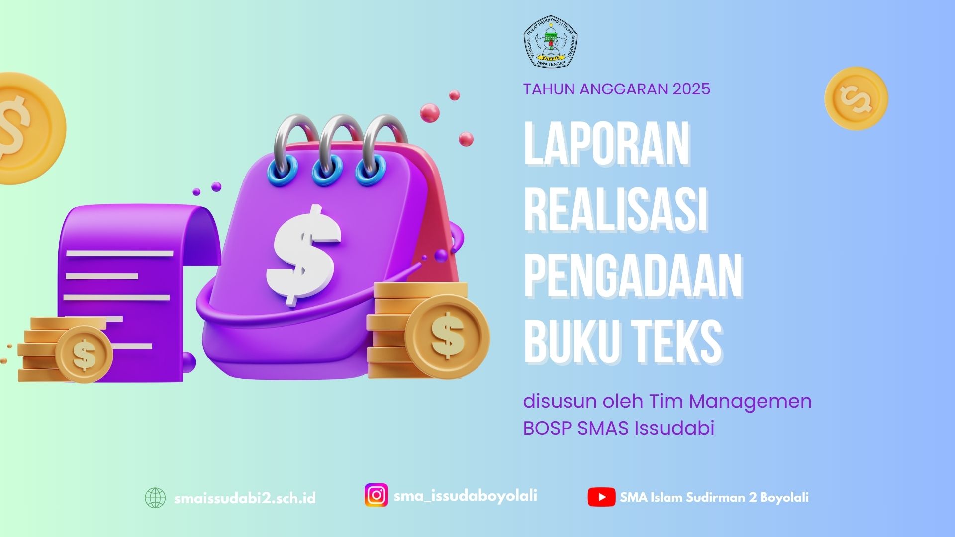 ungu cokelat ilustrasi 3d laporan keuangan presentasi